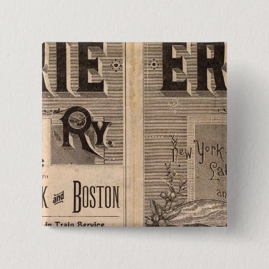 エリー鉄道 缶バッジ (正面)