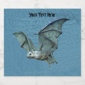 エリー飛んでいる3次元ルックこうもり ビールラベル (シングルラベル)