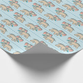 エリー・エレファントとブルーバード ラッピングペーパー (角)