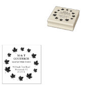 エリー・サークルカエデ葉ルの差出人住所。 ラバースタンプ (押印)