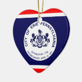 エリー、ペンシルバニア、米国 セラミックオーナメント (左)