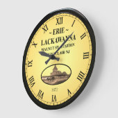エリー～ラクカウナ駅～ウォルナットセントモンクレアNJ～ ラージ壁時計 (傾斜)