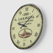 エリー～ラッカワンナ駅～ウォルナットセントモンクレアNJ～   ラージ壁時計 (傾斜)