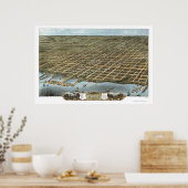 エリー, PAパノラママップ – 1870 ポスター (キッチン)