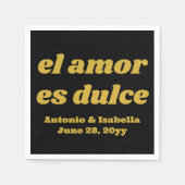 エルアモールes dulceウェディングレセプションサービテ紙 スタンダードカクテルナプキン (正面)