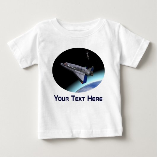 エルアルマスロール宇宙シャトルバス ベビーTシャツ (正面)
