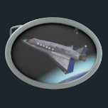 エルアルマスロール宇宙シャトルバス 卵形バックル<br><div class="desc">将来のユダヤ人宇宙飛行士のために。エル描写アル（イスラエルの象徴的な国営空母）宇宙船のデジタルの軌道に入る。地球は下に見え、宇宙の駅は遠くに浮かぶ。マスロールは「軌道」のヘブライ語である</div>