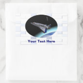 エルアルマスロール宇宙シャトルバス 長方形シール (バッグ)