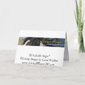 エルカバロネグロ馬グリーティングカード カード (裏面)