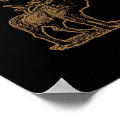 エルカホリックディアー狩りムースハンターギフトキャンピング ポスター (角)