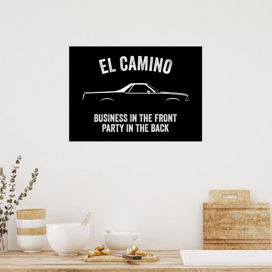 エルカミノアメリカの筋肉スローガン ポスター (キッチン)