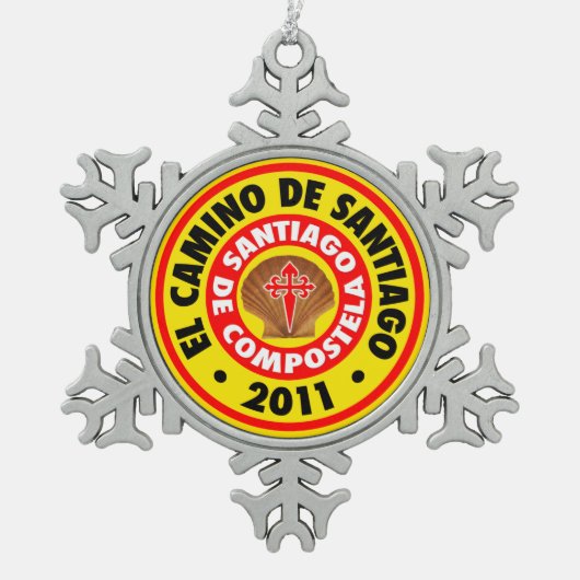 エルカミノデサンティアゴ2011 スノーフレークピューターオーナメント (正面)