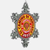 エルカミーノデサンティアゴ2022 スノーフレークピューターオーナメント (左)