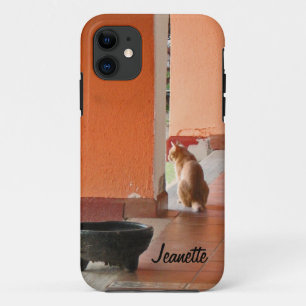 エルガトの態度とオレンジ猫 iPhone 11 ケース