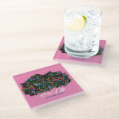 エルガントカラーオブライフデザイン ガラスコースター (アングル)