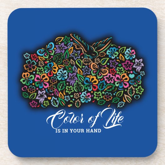 エルガントカラーオブライフデザイン コースター (正面)