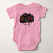 エルガントカラーオブライフデザイン ベビーボディスーツ (裏面)