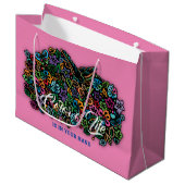 エルガントカラーオブライフデザイン ラージペーパーバッグ (正面アングル)