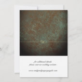 エルガントゴシックティール（緑がかった色）錆金ゴールド枠 セーブザデート (裏面)