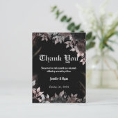 エルガントゴシックBurgundy赤と黒のフローラ ポストカード (スタンド正面)