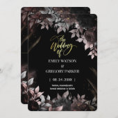 エルガントゴシックRustブラックバラ セーブザデート (正面/裏面)