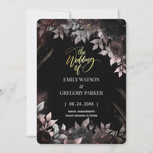 エルガントゴシックRustブラックバラ セーブザデート (正面)