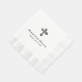 エルガントバプテパーソナライズされたィス 縁ありランチョンナプキン (角)