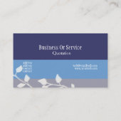 エルガント自然プロフェッショナルツーブルースフローラ 名刺 (裏面)