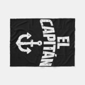 エルキャピタンいかりボートオーナーキャプテンヨットシップCr フリースブランケット (正面(横))