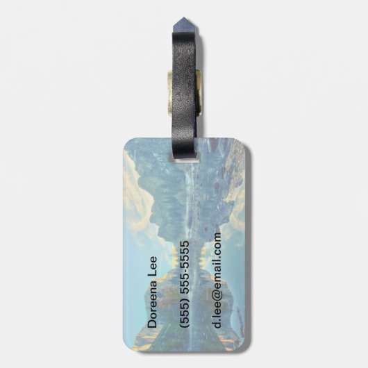 エルキャピタンと三人兄弟リフレクション ラゲッジタグ (裏面縦)