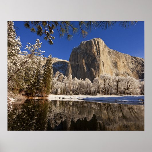 エルキャピタンは~のマーセド川に反射する ポスター (正面)