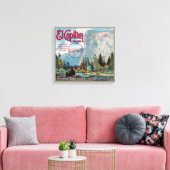 エルキャピタンブランドサンディマスオレンジフルーツラベル キャンバスプリント (インサイチュ (リビング))