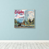 エルキャピタンブランドサンディマスオレンジフルーツラベル キャンバスプリント (インサイチュ (ウッドフロア))