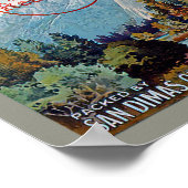 エルキャピタンブランドサンディマスオレンジフルーツラベル ポスター (角)