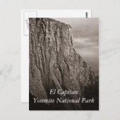 エルキャピタンヨセミテセピア ポストカード (正面/裏面)