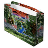 エルギンイリノイ諸侯パークパビリオン1920のアートビュー ラージペーパーバッグ (裏面アングル)