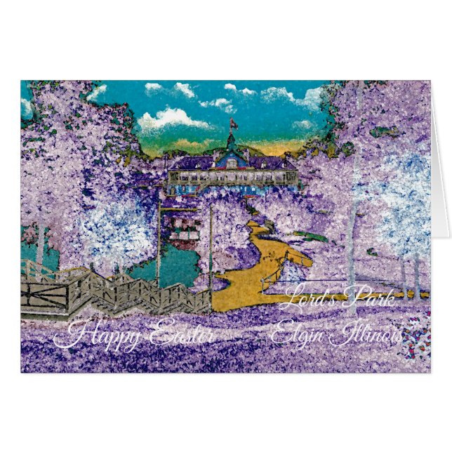 エルギンイリノイ諸侯パークパビリオン1920年代のイースター (正面横)