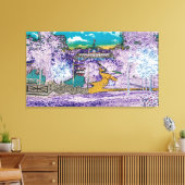 エルギンイリノイ諸侯パークパビリオン1920年代のイースター キャンバスプリント (インサイチュ (リビング))