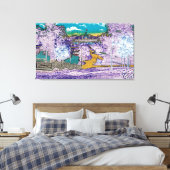 エルギンイリノイ諸侯パークパビリオン1920年代のイースター キャンバスプリント (インサイチュ (寝室))