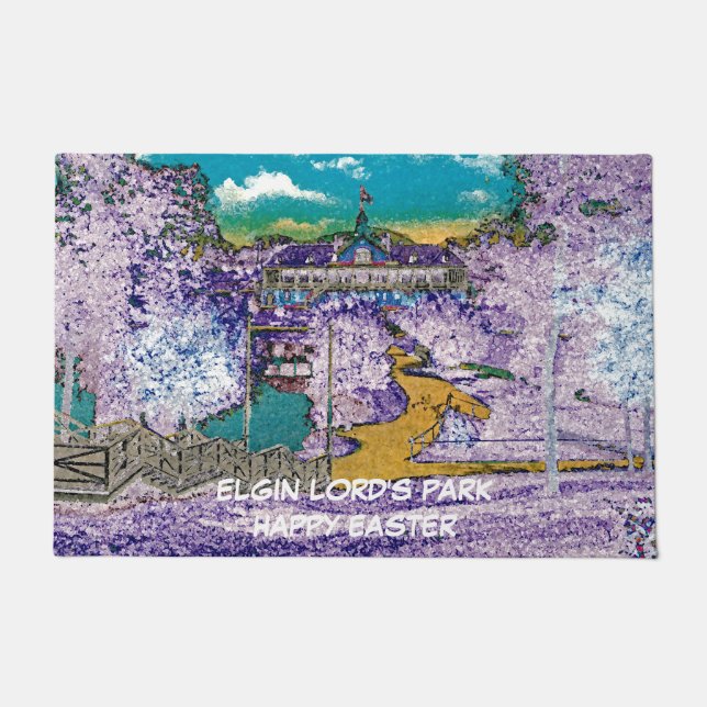 エルギンイリノイ諸侯パークパビリオン1920年代のイースター ドアマット (正面)