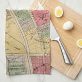 エルギンイリノイ1871マップElgin Watch Factory キッチンタオル (四つ折り)