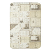 エルギンイリノイ1880ズクラブ招待状セピア紙 バスマット (正面縦)