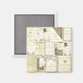 エルギンイリノイ1880ズクラブ招待状セピア紙 マグネット (正面/裏面)