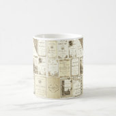 エルギンイリノイ1880年代セピアクラブ招待状パーティー コーヒーマグカップ (中央)