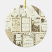 エルギンイリノイ1880年代セピアクラブ招待状パーティー セラミックオーナメント (裏面)