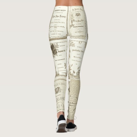 エルギンイリノイ1880年代セピアクラブ招待状パーティー レギンス (裏面)