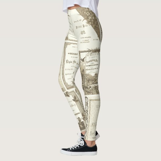 エルギンイリノイ1880年代セピアクラブ招待状パーティー レギンス (左)