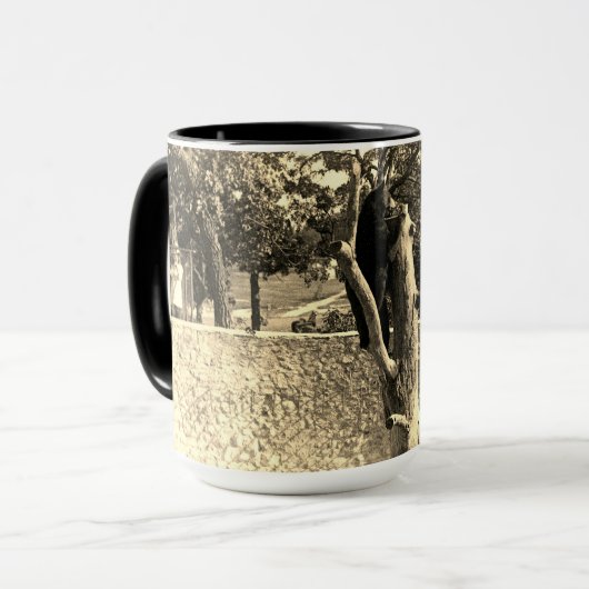 エルギン・イリノイ・ローズパーク1890の写真ベア マグカップ (正面左)