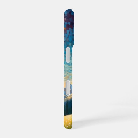 エルクがいる山の牧草地 iPhone 16ケース (右側面)