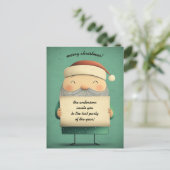 エルクが引き寄せるカスタマイズ可能なサンタ シーズンポストカード (スタンド正面)